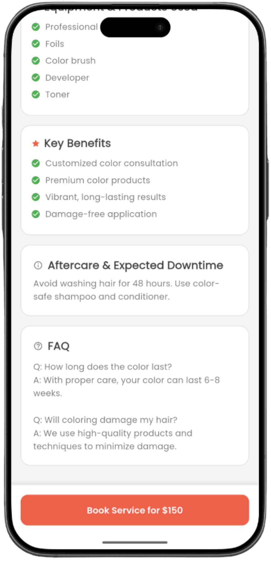 Service Breakdown