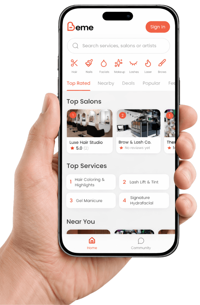 Beme app on hand